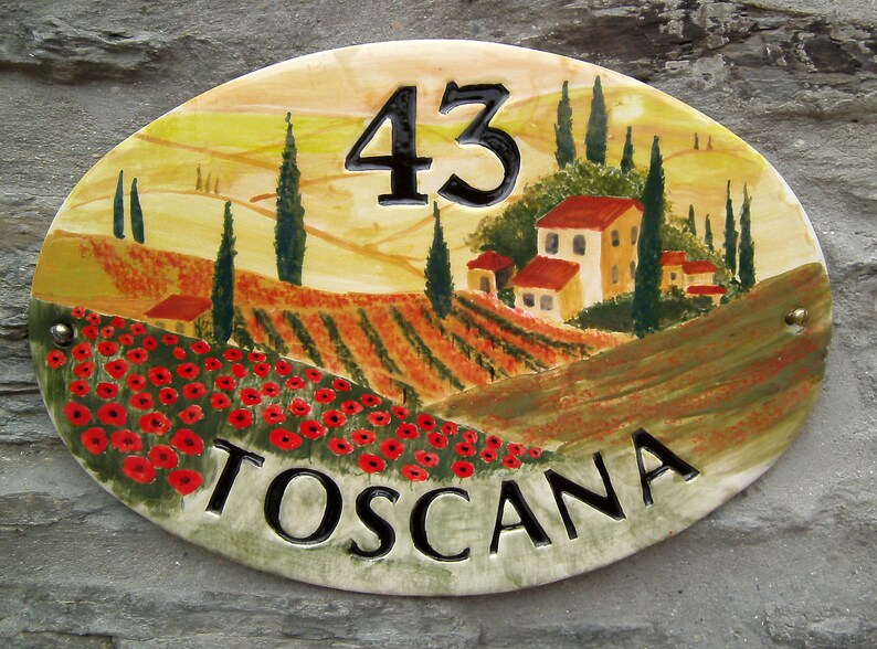 Personalised ceramic house sign bespoke house name plate Etsy