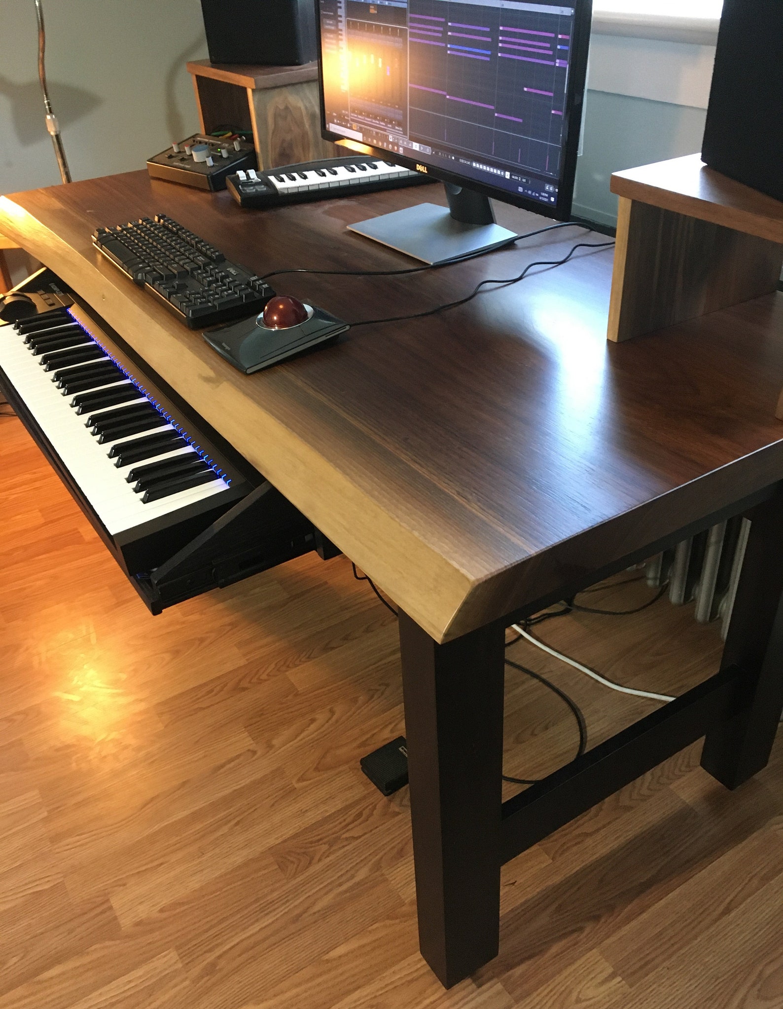 Custom Music Production Desk with Undermount Drawer Built to Etsy