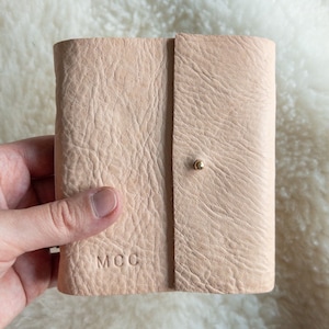 Mini watercolor journal, Leather journal women, Personalized leather sketchbook, Mini watercolor book, Small artist gift, Handbound journal
