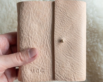 Mini watercolor journal, Leather journal women, Personalized leather sketchbook, Mini watercolor book, Small artist gift, Handbound journal