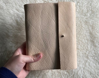Handbound personalized leather journal, Leatherbound book, Handmade sketchbook, Monogrammed watercolor journal, Art school graduate gift
