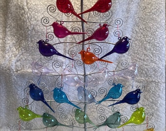 Blown glass birds