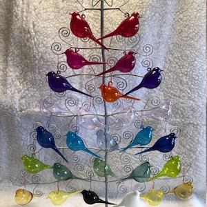 Blown glass birds