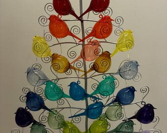 Blown glass birds