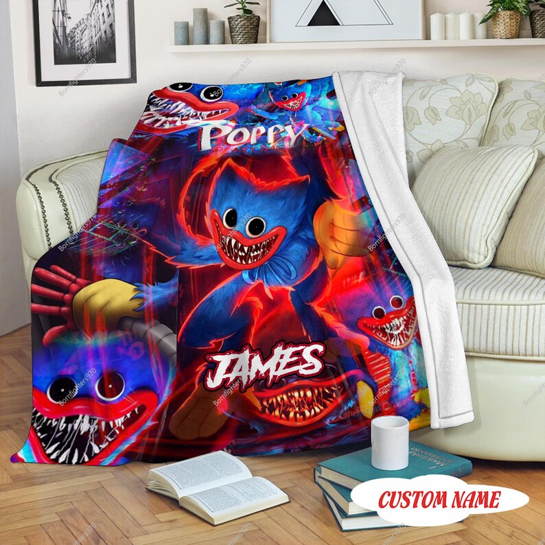 Personalized Huggy Wuggy Poppy Playtime 2 Quilt Blanket Huggy Etsy