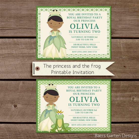 The princess and the frog Birthday Party Invitation Il_570xn