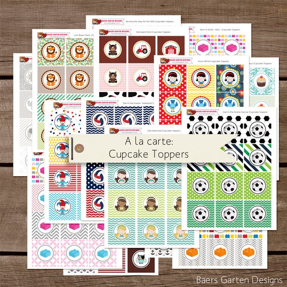 Cupcake Toppers - A la carte party printables - birthday printable - Build your Party Il_570xn