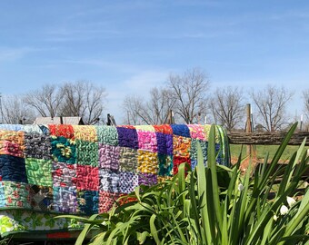 Patchwork Queen Quilts - Patchwork Blankets - Double Quilts - Traditional Quilts - Reversible Quilts -Ready To Ship - Quilts