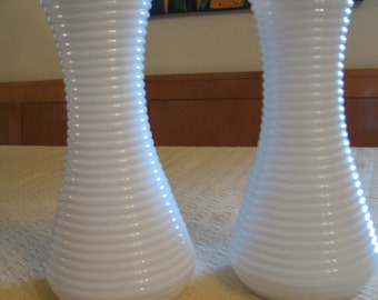 Milchglas, Milchglasvasen, Blumentopf, Vasendekoration Set mit 2 Vasen