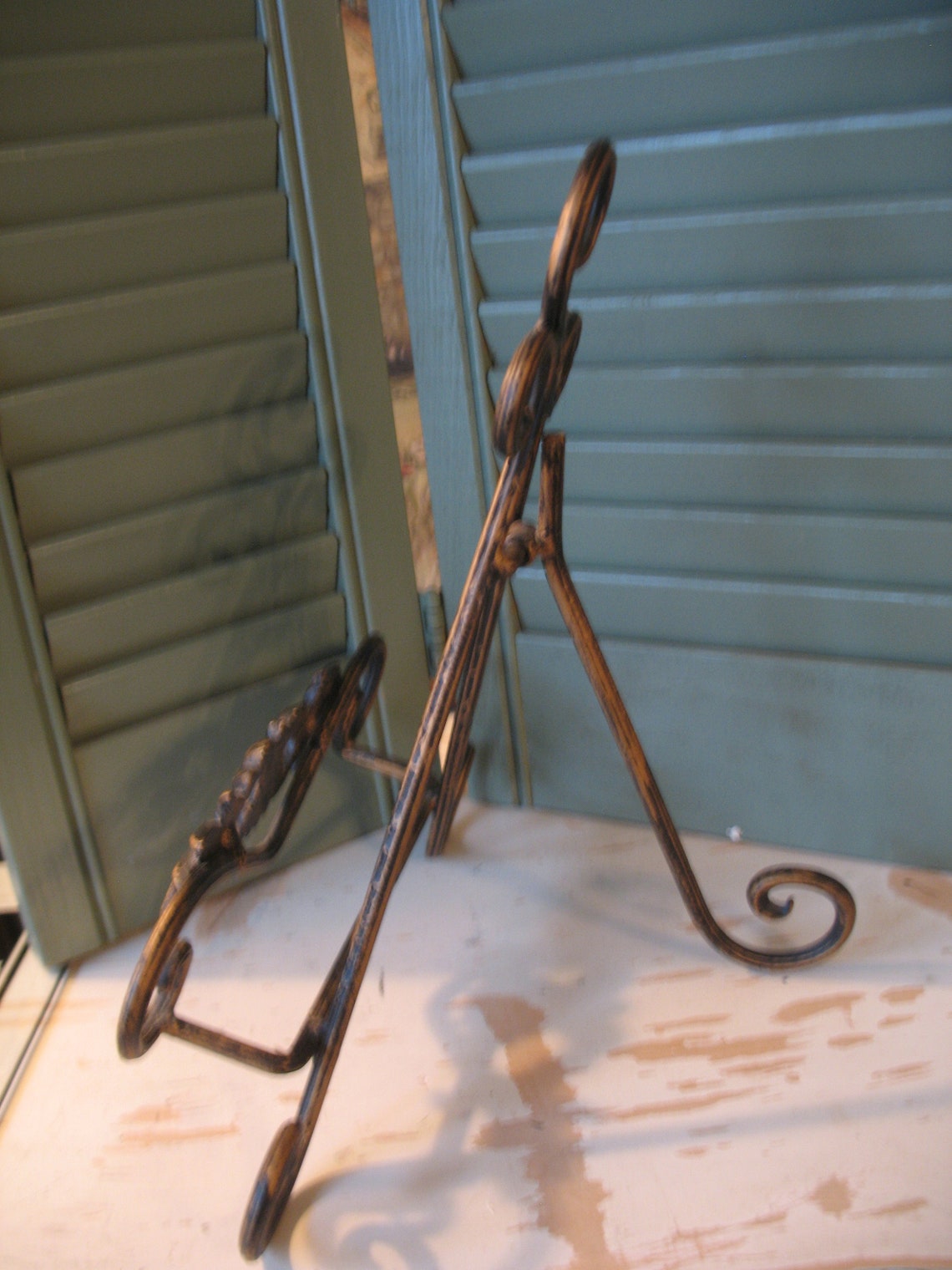 Wrought Iron Easel Photo Holder. Baby Photo and Wedding. Etsy