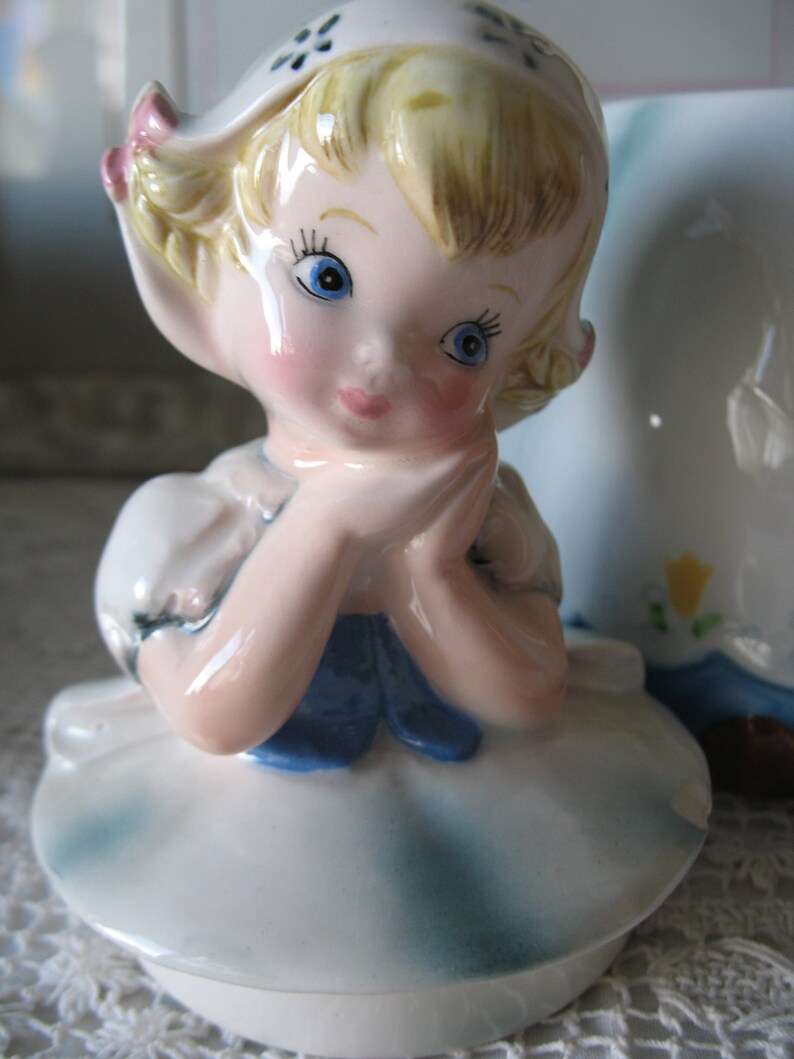 Lefton TEAPOT ESD Duch.vintage Girl Japan.tea Pot Kitsch. 1960 Etsy