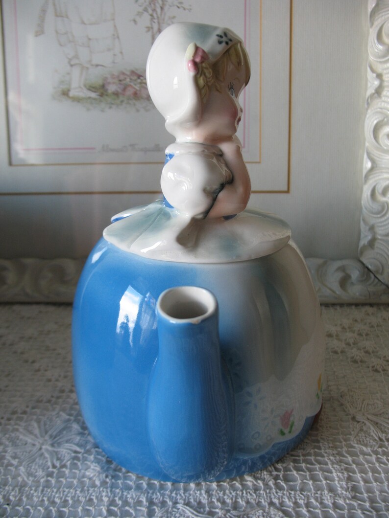 Lefton TEAPOT ESD Duch.vintage Girl Japan.tea Pot Kitsch. 1960 Etsy