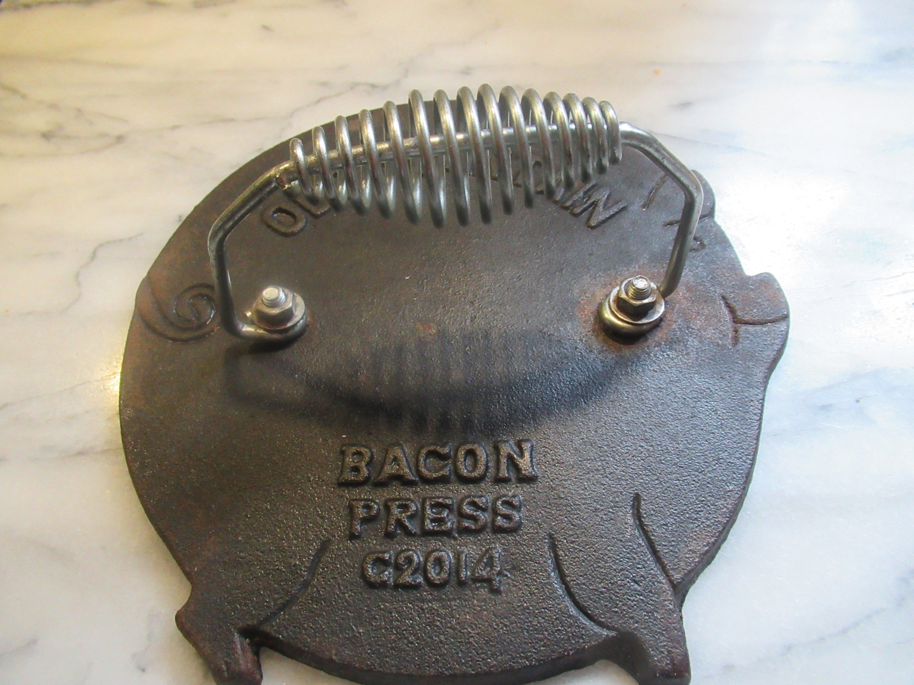 1pc Smash Burger Press, Bacon Press for Griddle, Round Cast Iron