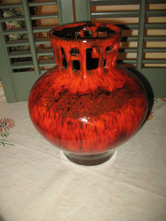 Vase Evangeline Canadian Pottery New Brunswick 196070 Red Etsy