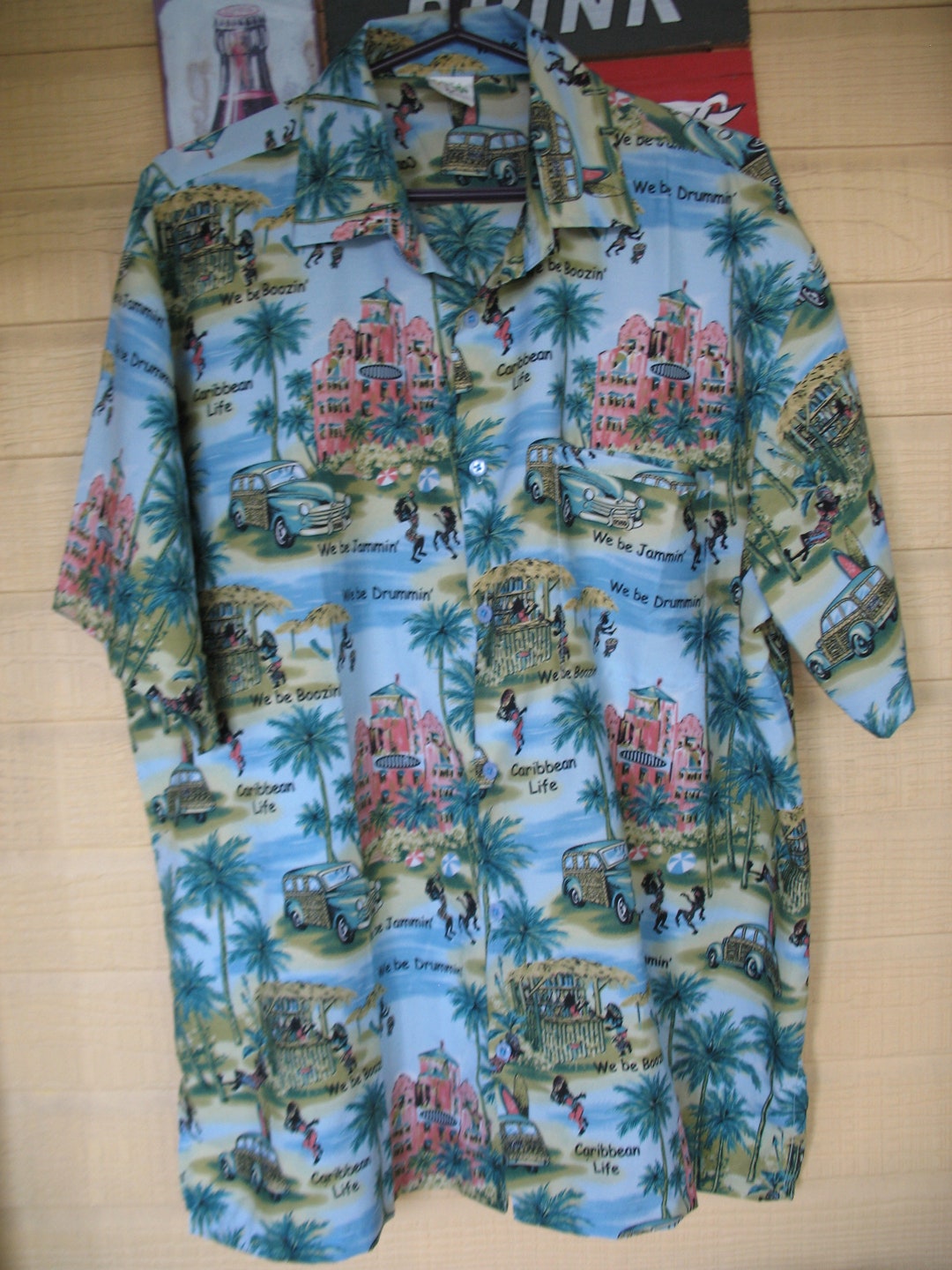 Vintage Hawaiian Shirt. Palm Tree Flower Paradise Décor. XL - Etsy