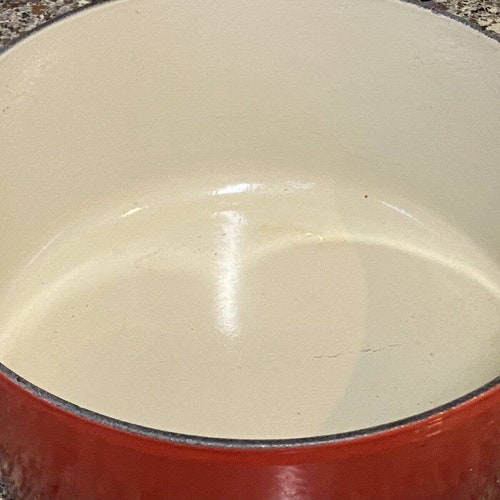 Vintage Le Creuset Red shops Cast Iron Stock Pot w/ Lid #22
