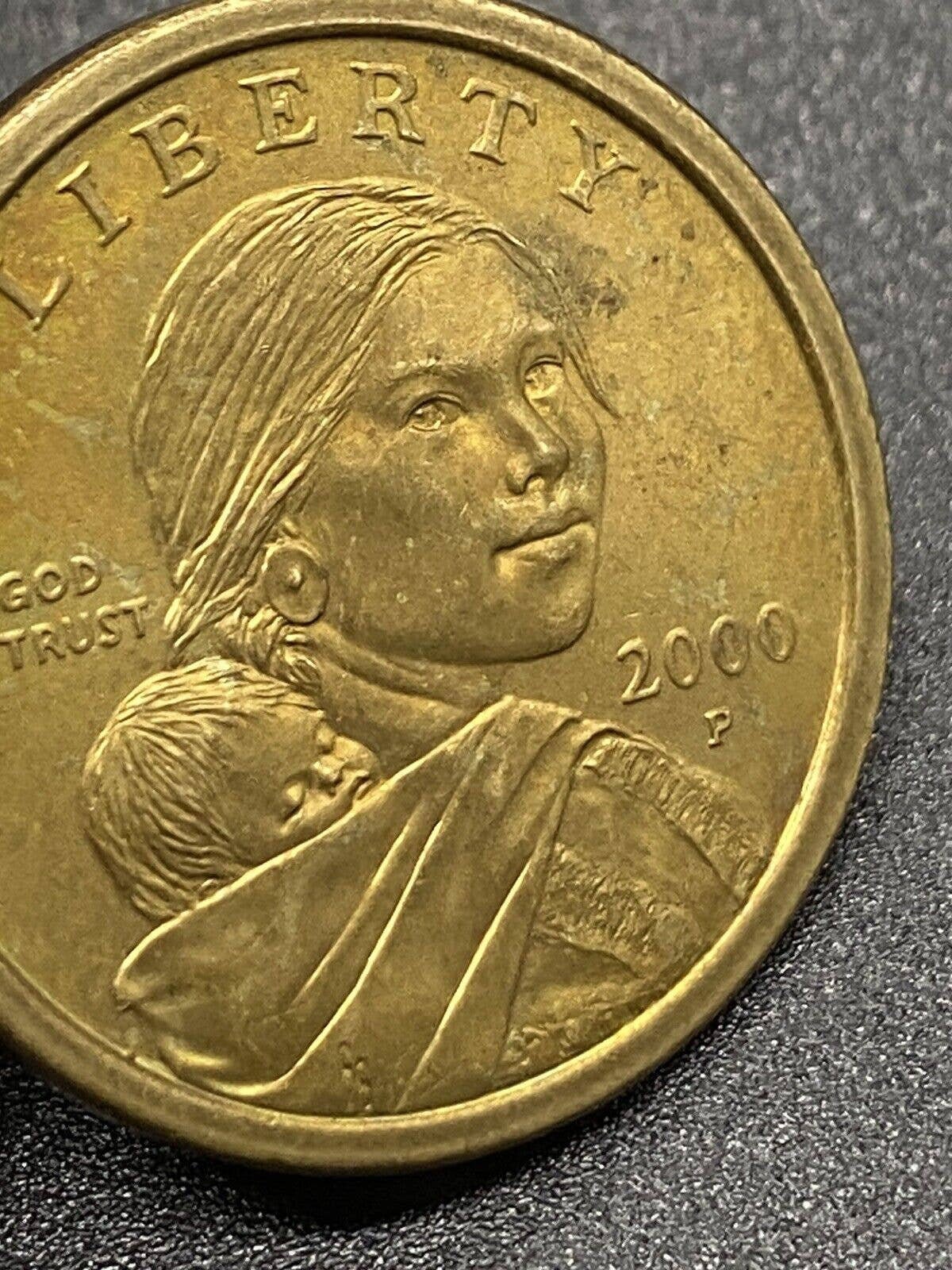 2000 P SACAGAWEA Gold One Dollar US LIBERTY Color Coin Etsy