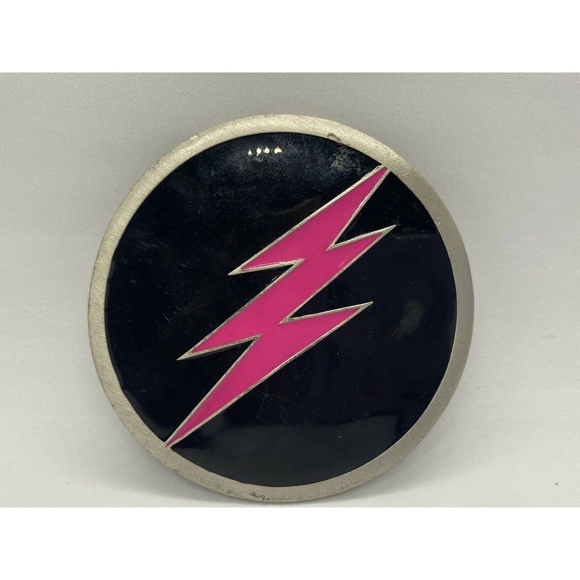 Vintage Ladies Pink Lightning Bolt Belt Buckle 2000 Fine Etsy
