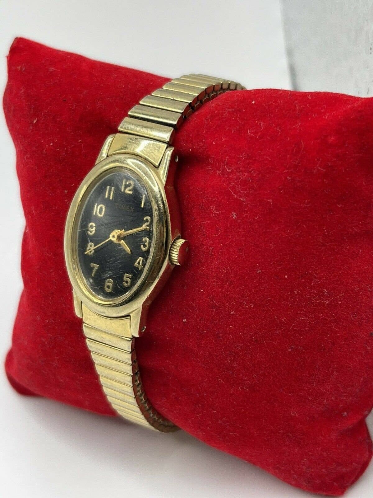 Vintage Timex CR1216 CELL Gold  Black Toned Watch New Etsy India