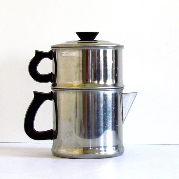 Vintage Coffee Espresso Maker Pot / Drip Stove Top / Camping