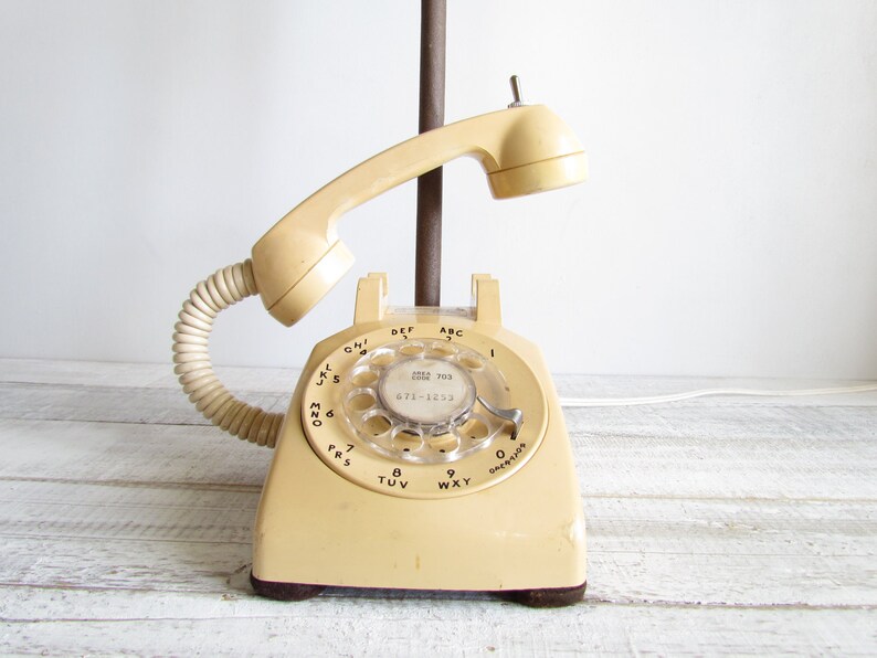 Upcycled Vintage Rotary Phone Fillament Lamp with Electrical Etsy