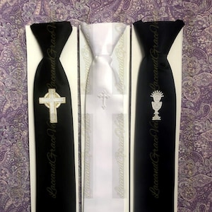 Buy Boys First Communion Tie And Chalice Tie Pin In Gold-Tone, 45-inch