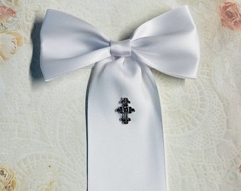 First Communion Arm Band with Cross Charm