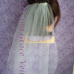 First Communion Veil Single Layer White