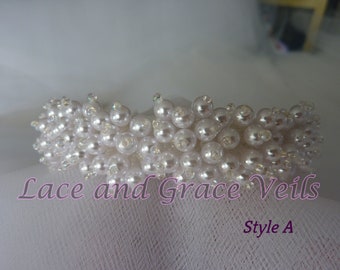 First Communion Pearl / Flower Bun Wrap