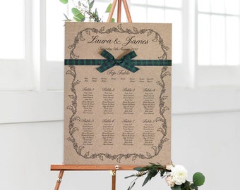 Scottish Thistle Wedding Seating Plan