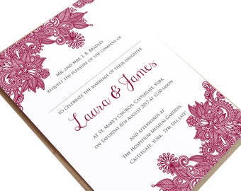 Items Similar To Indian Wedding Invitation Bohemian Wedding