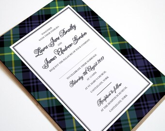 Royal Stewart Tartan Wedding Invitation Scottish Wedding Etsy
