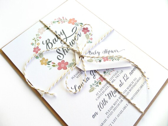 Baby Shower Zaproszenie Chrzciny Micwa Harmony Etsy