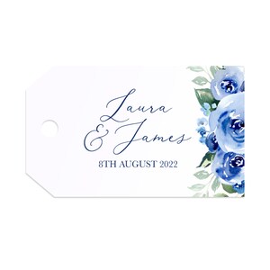 Navy Rose Wedding Invitations, Geometric Navy Wedding Invitations, Watercolour Floral, Blue Wedding, Blue Rose, Watercolour roses SAMPLE image 5