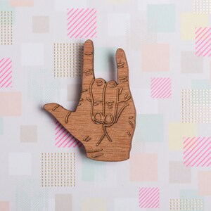Love Hand lapel Pin badge - Valentines Day - ASL - sign language - valentine jewelry- valentine jewellery