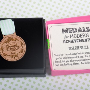 Best Tea Medal for Modern Achievements tea drinker award / cup of tea medal / tea lover /brewmaster image 3