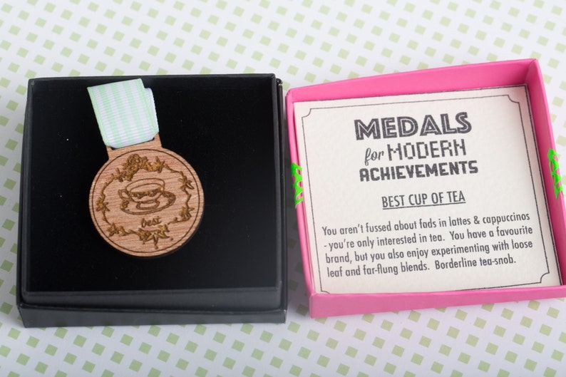 Best Tea Medal for Modern Achievements tea drinker award / cup of tea medal / tea lover /brewmaster image 3