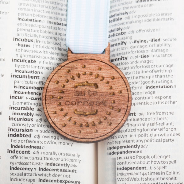 Auto-correct Medals for Modern Achievements ~ teacher, blogger, writer gift / grammar police medal / brooch / badge