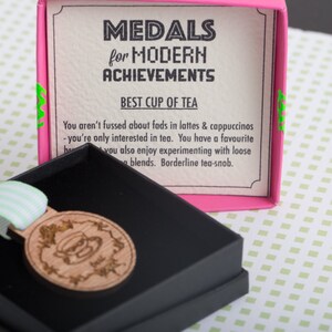 Best Tea Medal for Modern Achievements tea drinker award / cup of tea medal / tea lover /brewmaster image 2