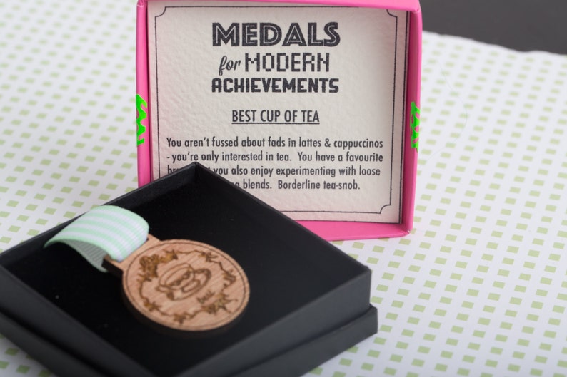Best Tea Medal for Modern Achievements tea drinker award / cup of tea medal / tea lover /brewmaster image 2