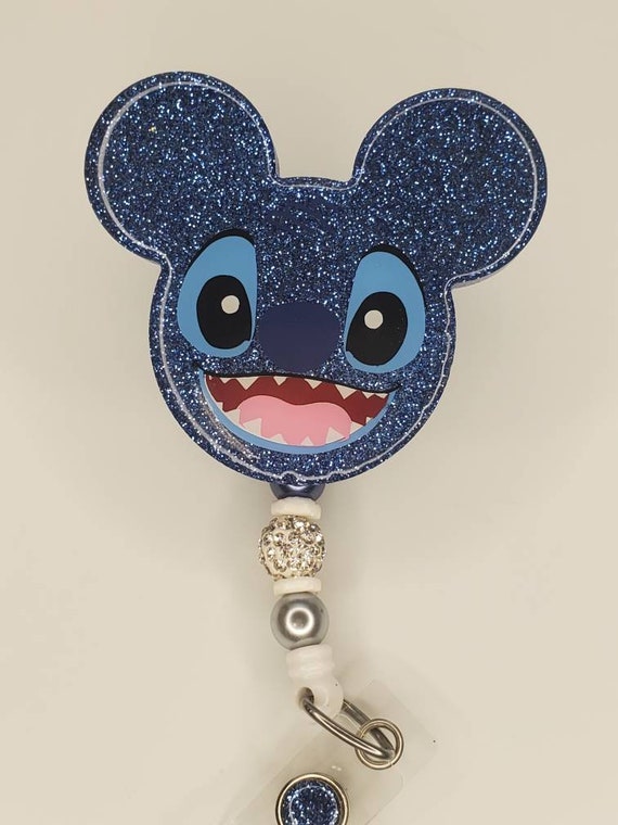 Light Blue Nurse Mouse Inspired Swivel Badge Reel