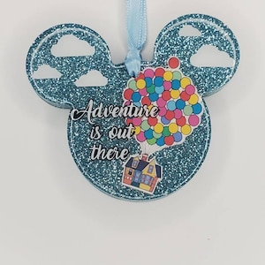 Mouse shaped glitter ornament balloon house adventure is out there UP inspired clouds