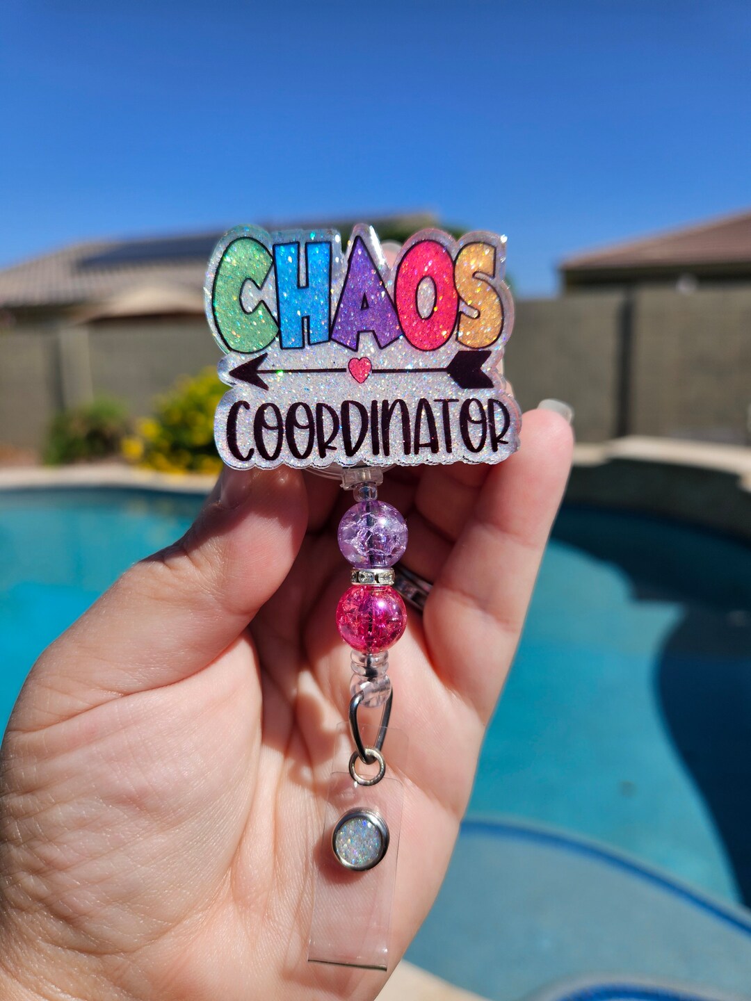 Chaos Coordinator Badge Reel - Assistant Principal Gift, Boss Leader Retractable ID Holder - View #11