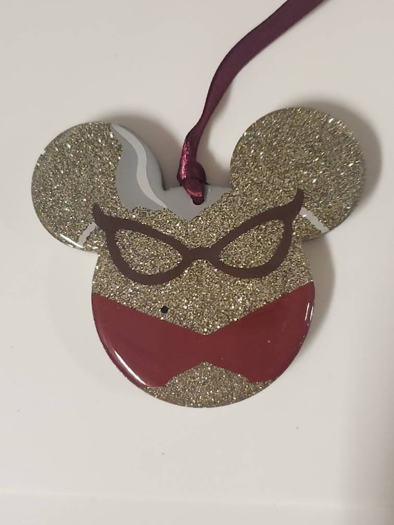 Glitter mouse shaped Christmas ornament paperwork monster inspired fish extender gift cruise gift FE character