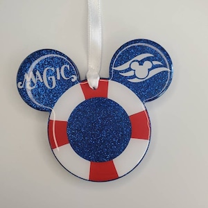 Glitter muisvormig kerstornament cruisewens met personalisatie magisch droomwonder fantasiewens cruisecadeau visverlenging cadeaus