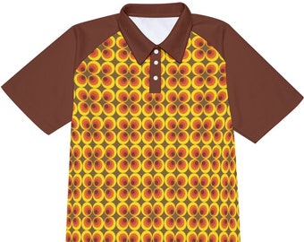 Poloshirt, Vintage Poloshirt,Poloshirt für Männer, braunes Poloshirt, 70er Jahre Poloshirt, braunes Poloshirt, braunes Poloshirt, braunes Poloshirt