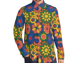 トップス vintage YSL flower shirt k Yves Saint Laurent 100% Silk Vintage Tops for Women for sale