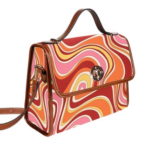 Vintage style handbag, Retro Handbag, Women&#39;s Purse, Hippie bag, 70s Style purse, Red Stripe Handbag,70s handbag, 70s inspired, Women&#39;s Bag