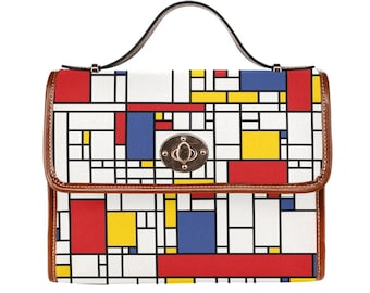 Damen Handtasche, Retro Handtasche, Damen Geldbörse, Mondrian Geldbörse, Mod 60er, 60er Style Tasche, 60er Style Tasche, 60er Stil Handtasche