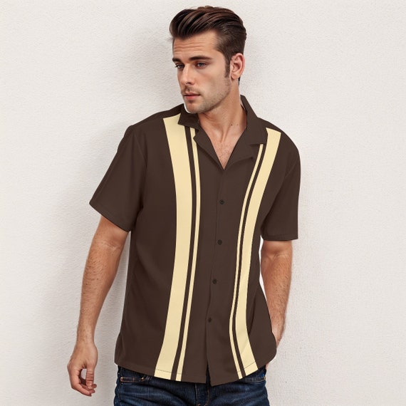 60s Shirt Style Men, Retro Shirt Men, Vintage 60s Style